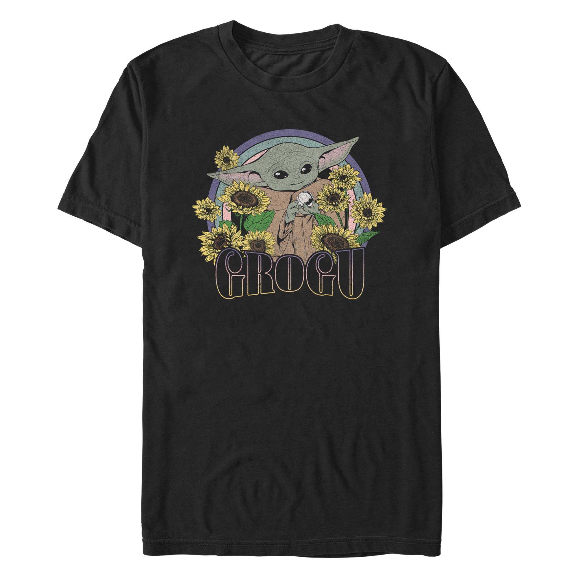 Men's Star Wars: The Mandalorian Sunflower Grogu Graphic T-Shirt